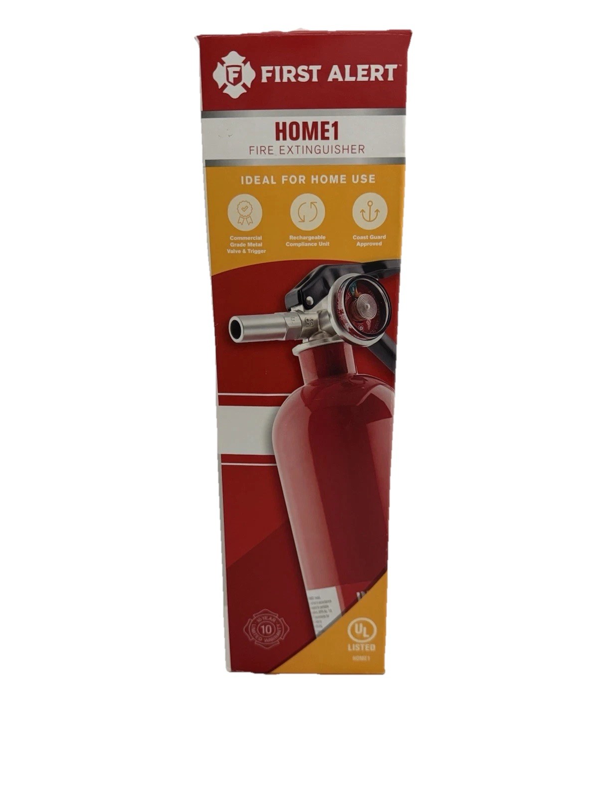 First Alert HOME1 2.5 lb ABC Standard Home Fire Extinguisher Rechargeable, Red