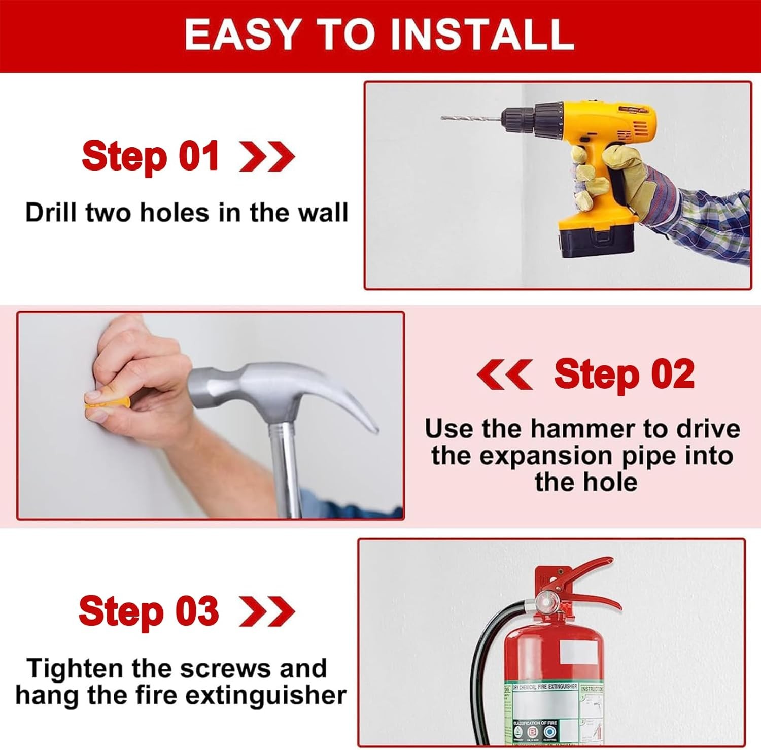 Universal Fire Extinguisher Bracket, Fire Extinguisher Mounts & Brackets up to 4