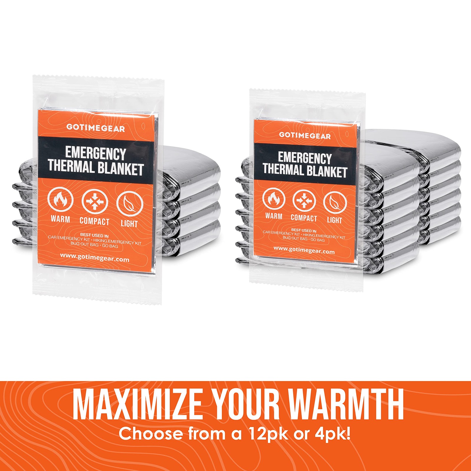 Emergency Blankets for Survival (12 Pack), Mylar Emergency Survival Gear for …