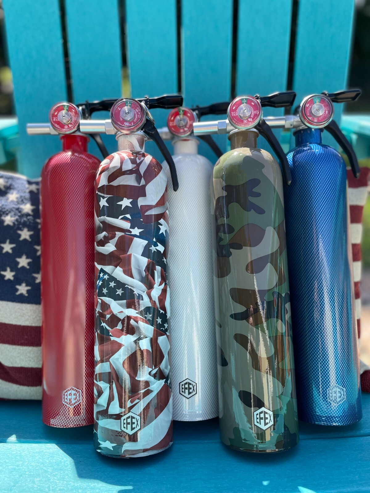 Custom Personal Fire Extinguisher – USA Flag