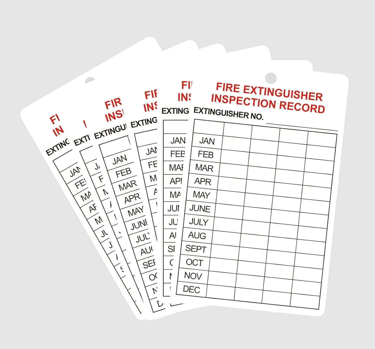 Fire Extinguisher Inspection Tags,3.2×5 inch 10pcs Monthly Fire Extinguisher …