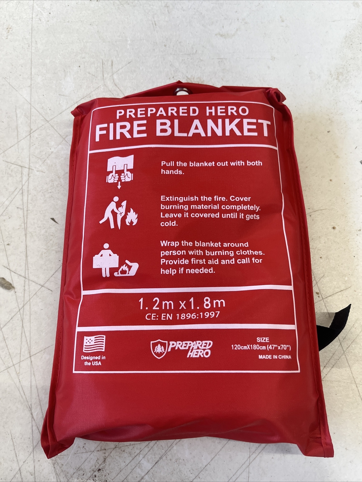 Xtra Large Fire Blanket Fiberglass Industrial Safety 47”x 70” Fire Safety