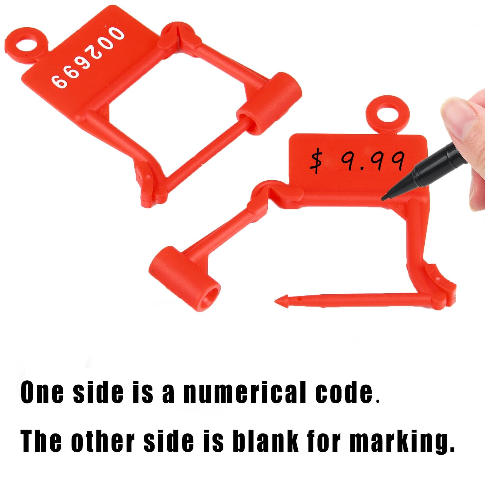 1000pcs Plastic Padlock Seals Tags Disposable Self-Locking Numbered Tag Tampe…