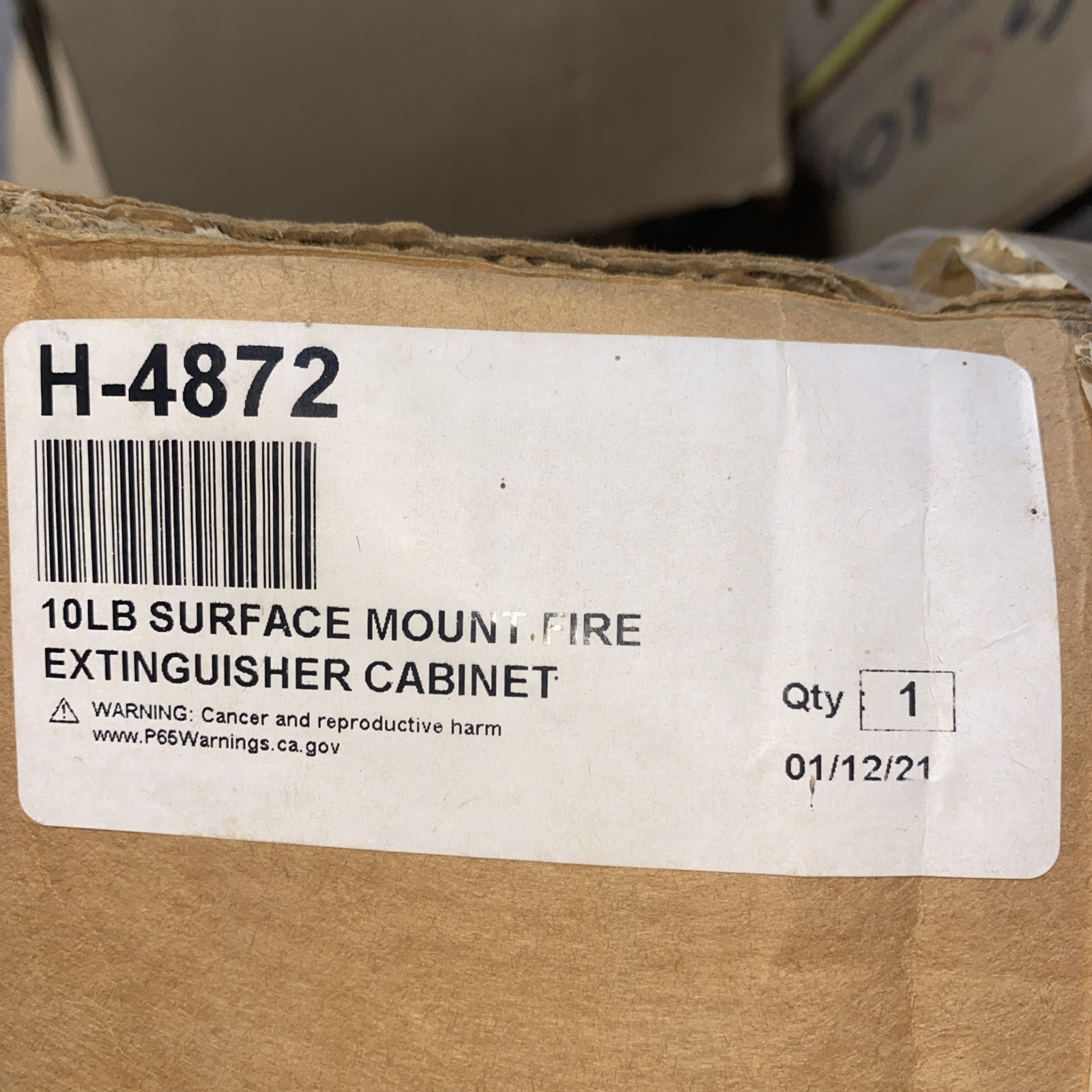 Fire Extinguisher Cabinet, Semi Recessed, 25 In Height for 5-15lbs Exteinguisher