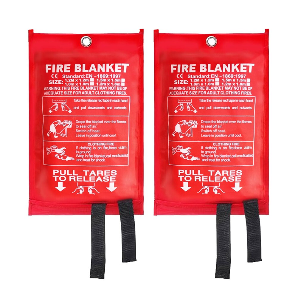 Emergency Fire Blanket Fiberglass Flame Retardant Safety Cover for Kitchen Home
