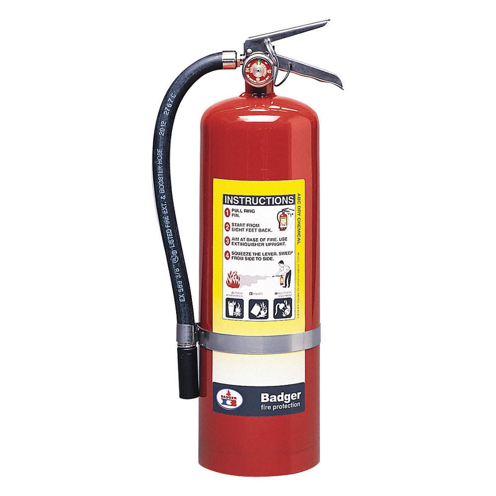 BADGER B10M Fire Extinguisher,Steel,Red,ABC 36MA18