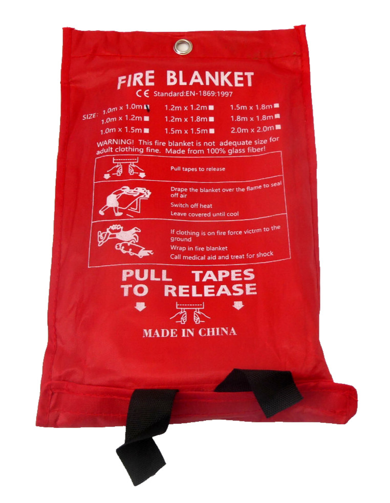 Open Box Fire Blanket Standard: EN-1869:1997 1.0mx1.0m Glass Fiber Made in China