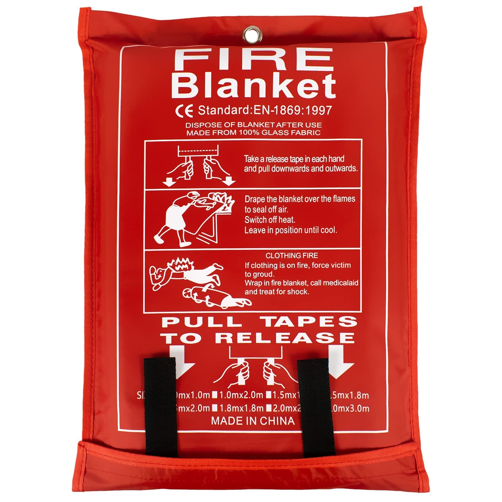 Large Fire Blanket 6ft x 8ft – Flame Retardant Heat Insulation for Home & Kitche
