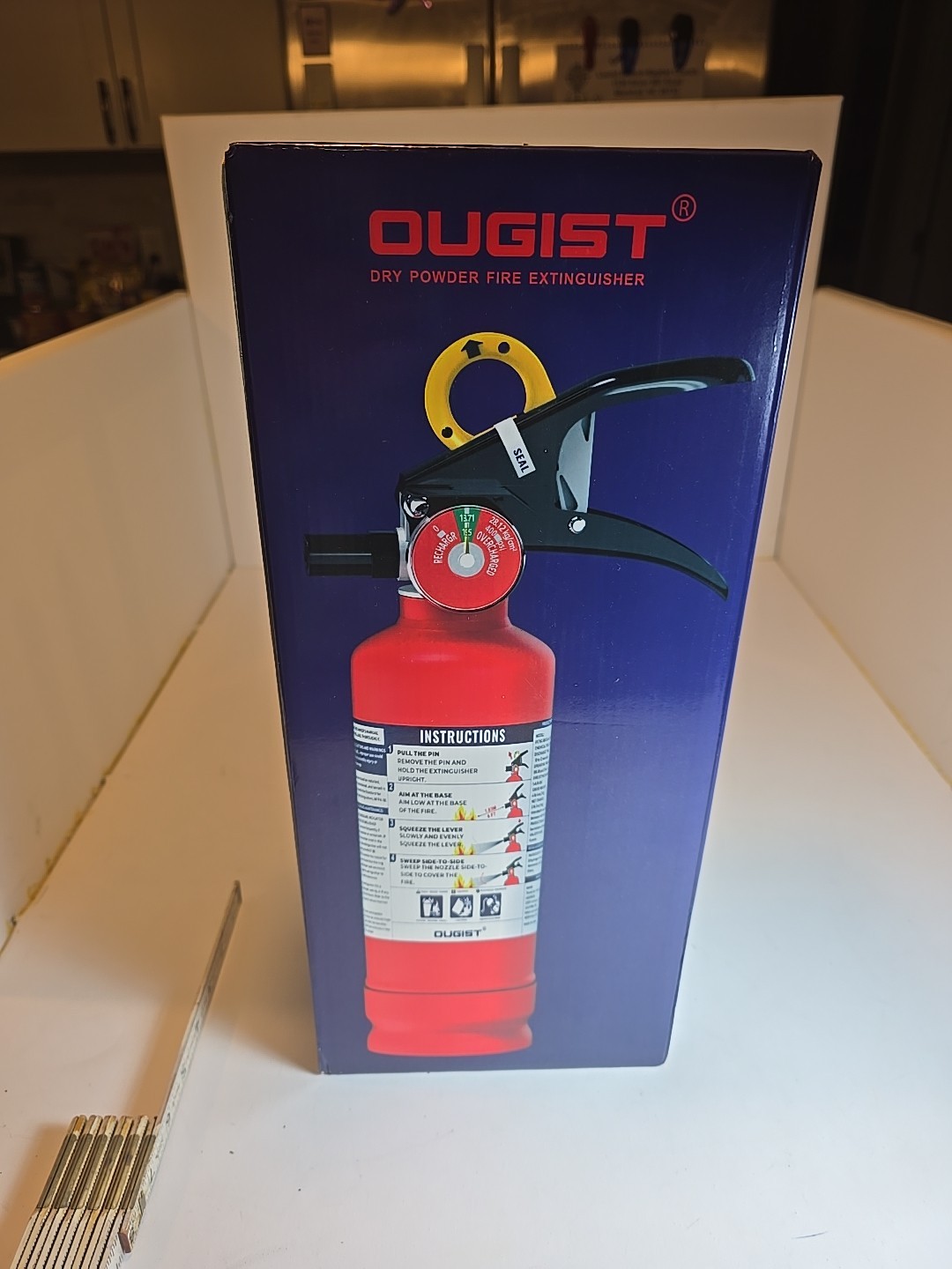 Ougist ABC Dry Powder Fire Extinguisher,2.2lb–1-A:10-B:C Rated,Fire Extinguisher