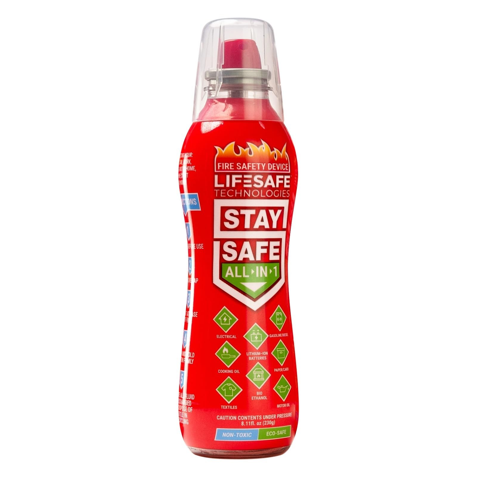 Multi-Purpose Fire Extinguisher for Lithium-Ion & Electrical Fires – Easy & Safe
