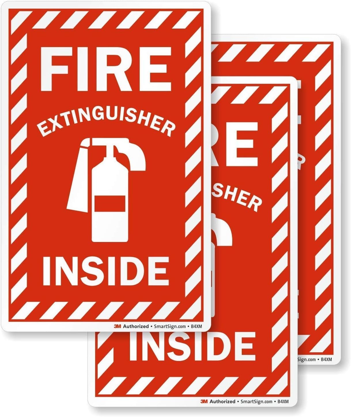 SmartSign Fire Extinguisher Inside Label | 4″ x 6″ Engineer Grade Reflective, Pa