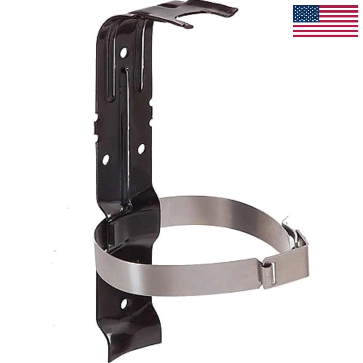 Black Powder Coated Fire Extinguisher Bracket – Heavy Duty & Reliable