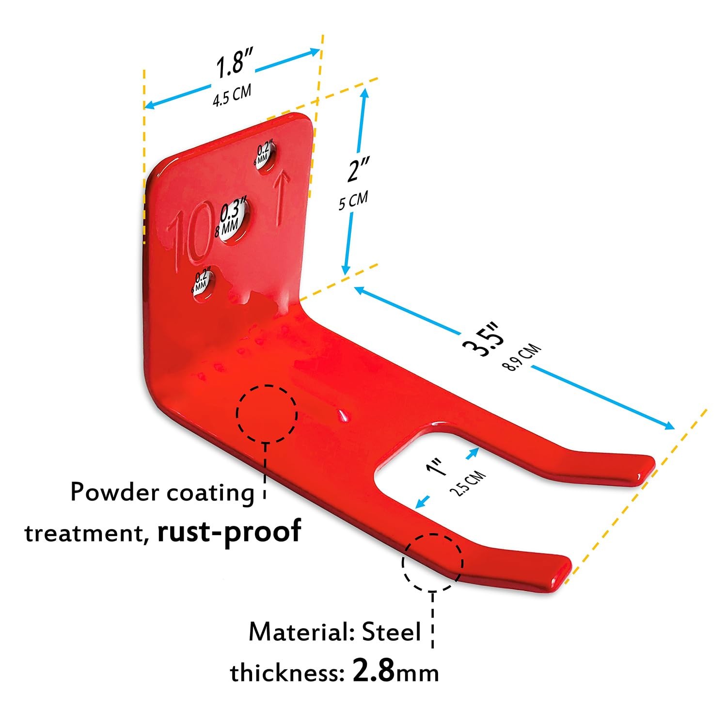 QMARK 4 Pack of Fire Extinguisher Bracket, Wall Mount Hook, Fire Ex