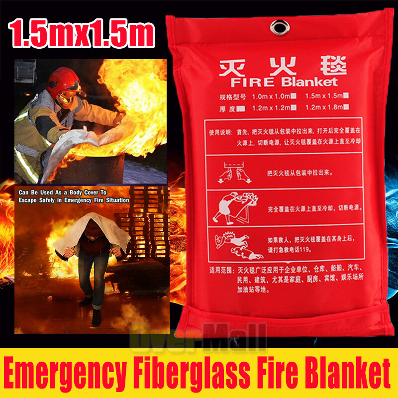 Fire Blanket – XX-Large Fiberglass Fire Blanket Fire Kitchen Prepared 59”x59”