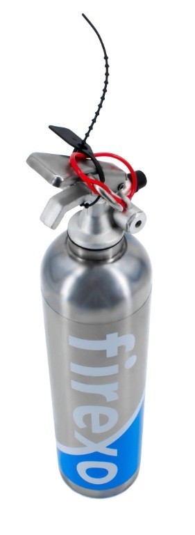 FIREXO Small Stainless Steel All Fires Fire Extinguisher Dry Powder Race Car Lot