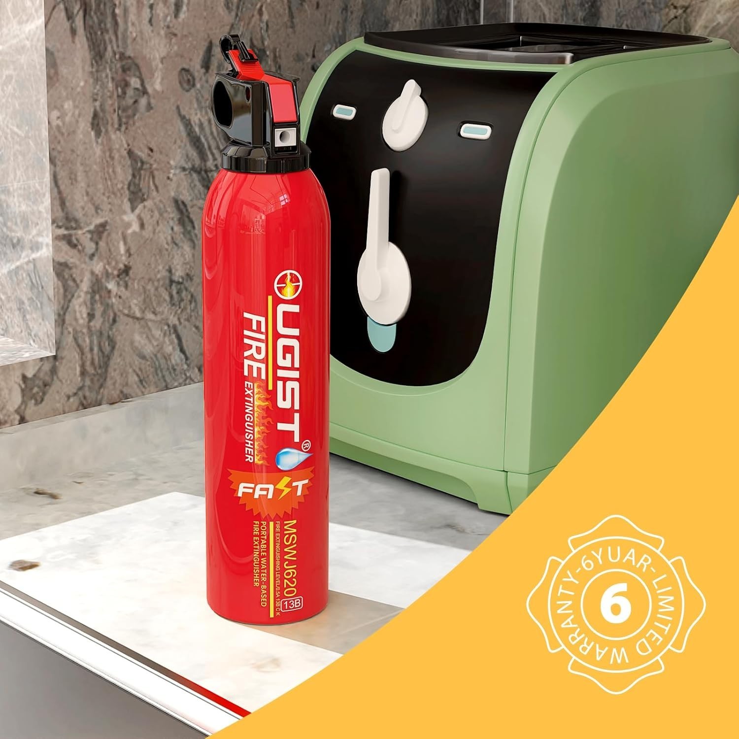 4 In1 Fire Extinguisher with Mount Fire Extinguishers for the House/Car/Kitchen.