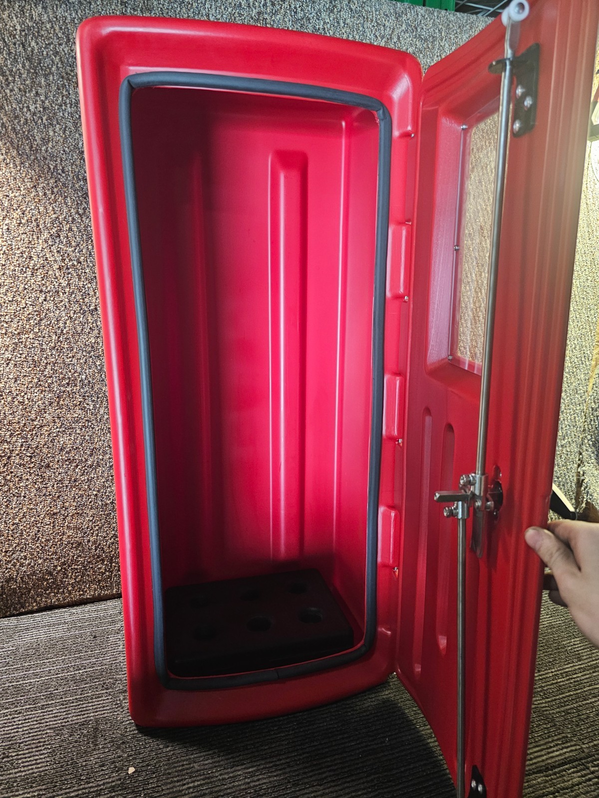 FSP CFE20lb Red 20 lb. Heavy Duty Plastic Fire Extinguisher Cabinet with Lock