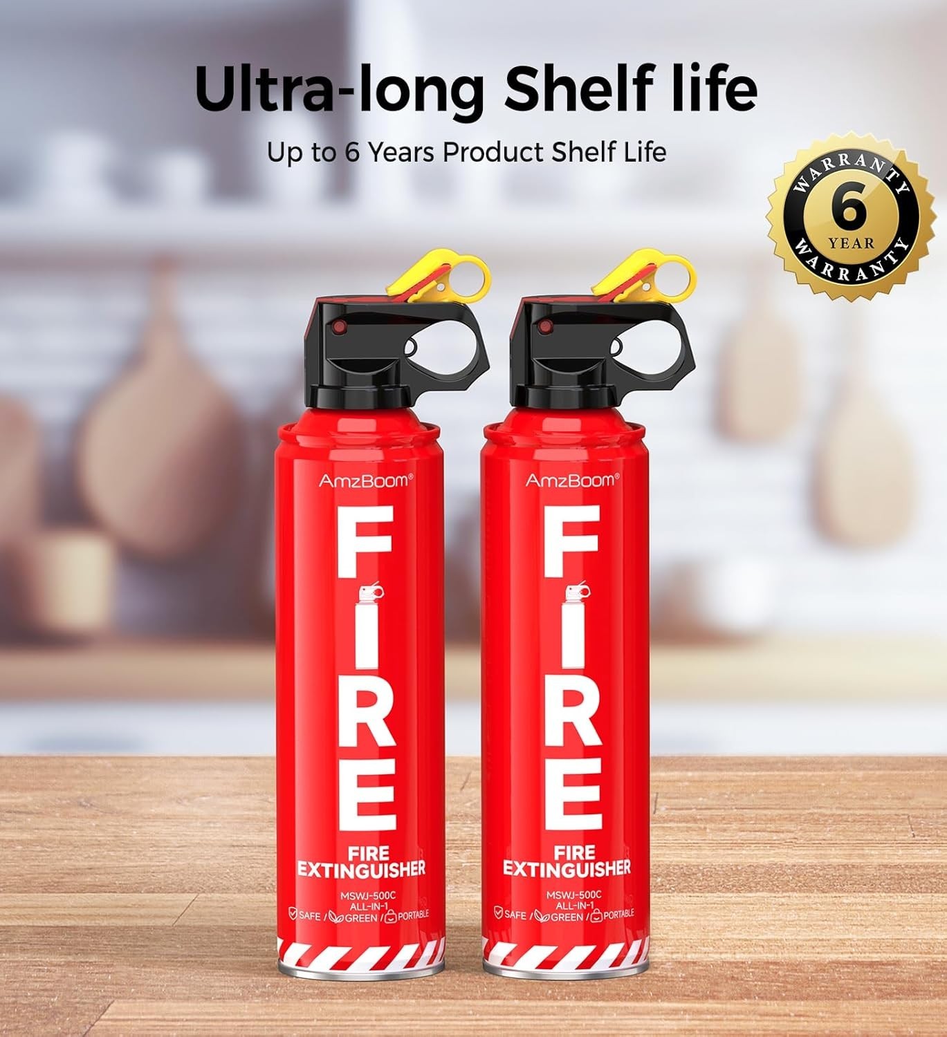 New 2 Packs Fire Extinguisher Spray Compact Emergency Safety Kit With Brackets