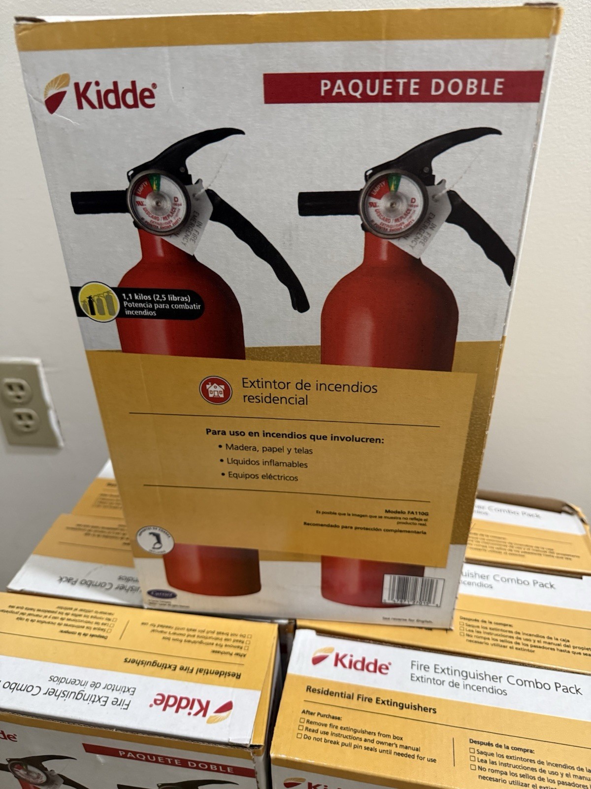 Kidde Fire Extinguisher Twin pack dry chemical powder Multipurpose Extinguisher