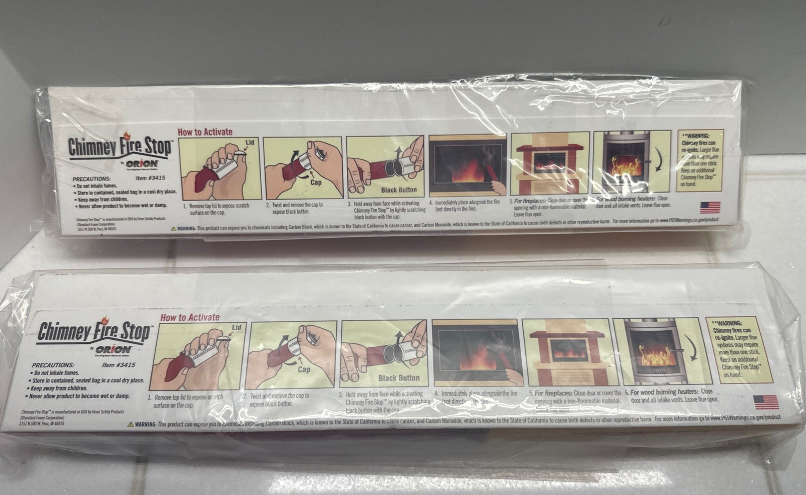 2 X Orion Chimney Fire Stop Extinguisher for Fireplace Works in 22 Seconds! NEW