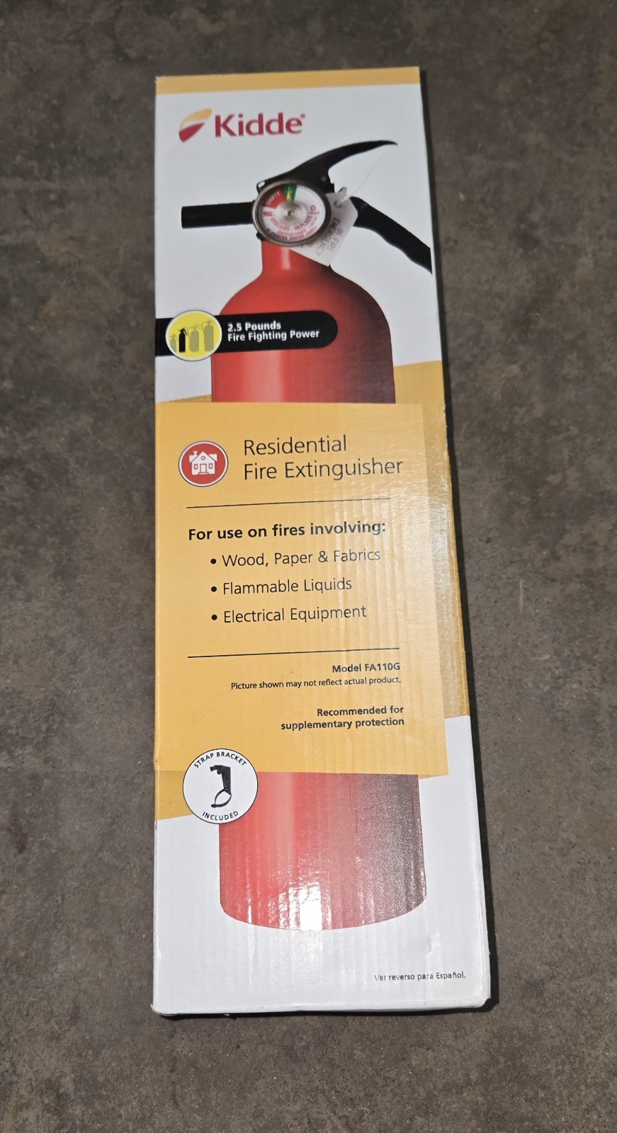 1 Kidde Home Fire Extinguishers FA110G, Multi-Purpose ABC Extinguishers