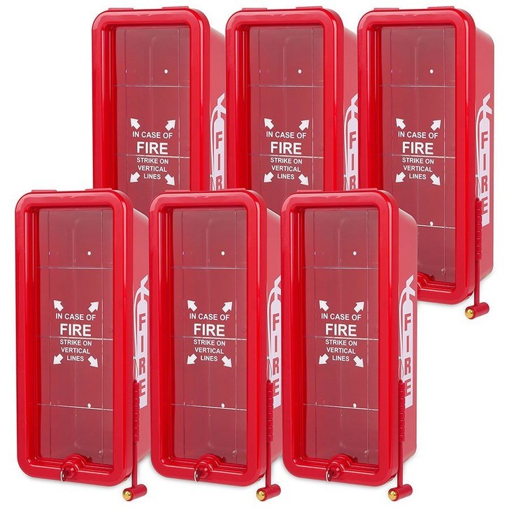 🎯 (6 PACK) 5 LB RED FIRE EXTINGUISHER CABINET INDOOR/OUTDOOR “FREE SHIPPING”