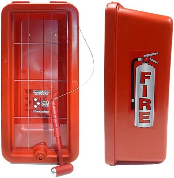 Cato 10551-H Red Plastic Chief Fire Extinguisher Cabinet for 2.5 + 5 lb + Hammer