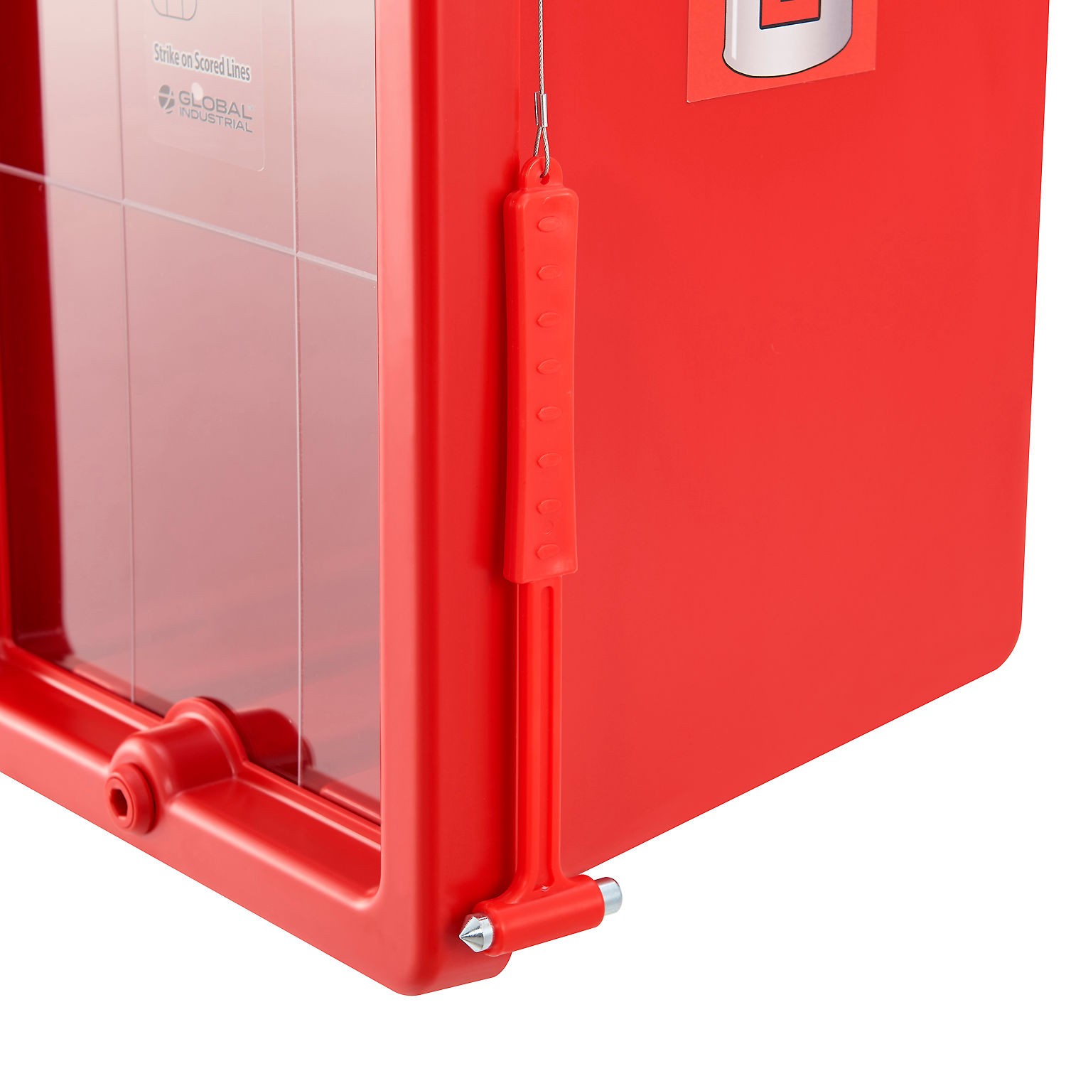 Global Industrial Fire Extinguisher Cabinet Plastic Fits 20 lbs. Red