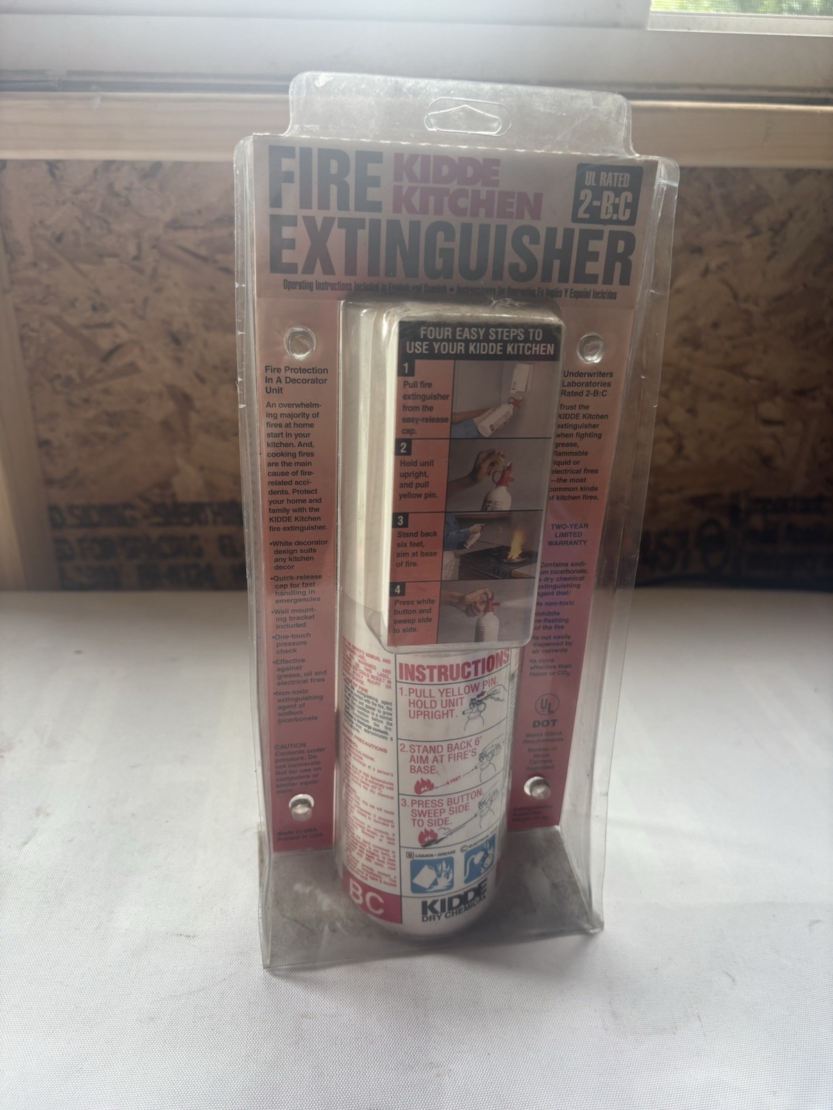 Kidde Kitchen 2-B:C fire extinguisher New Vintage Rare Sealed