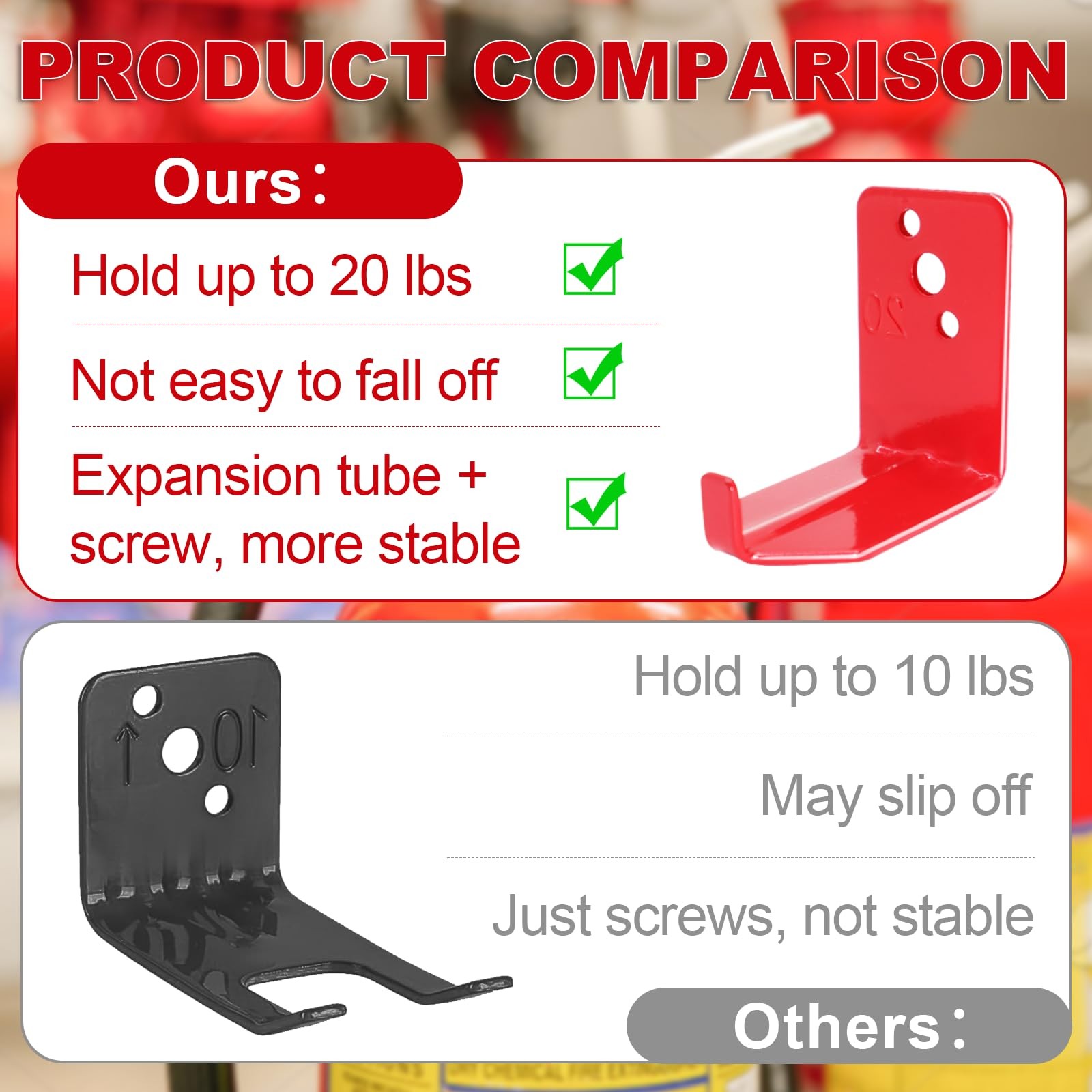Fire Extinguisher Mount Bracket Universal Holder Wall Hook Hanger For Home