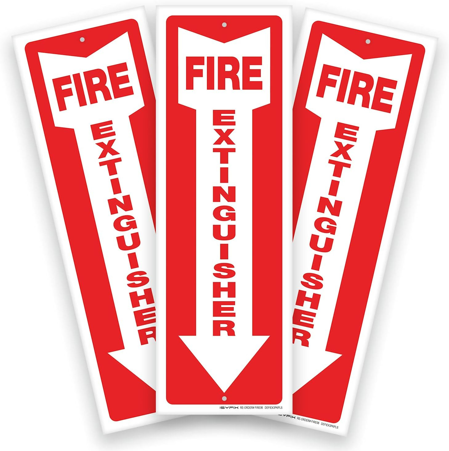 Fire Extinguisher Signs – 3 Pack 4X12 Inch – 40 Mil Thick Polystyrene Plastic, L