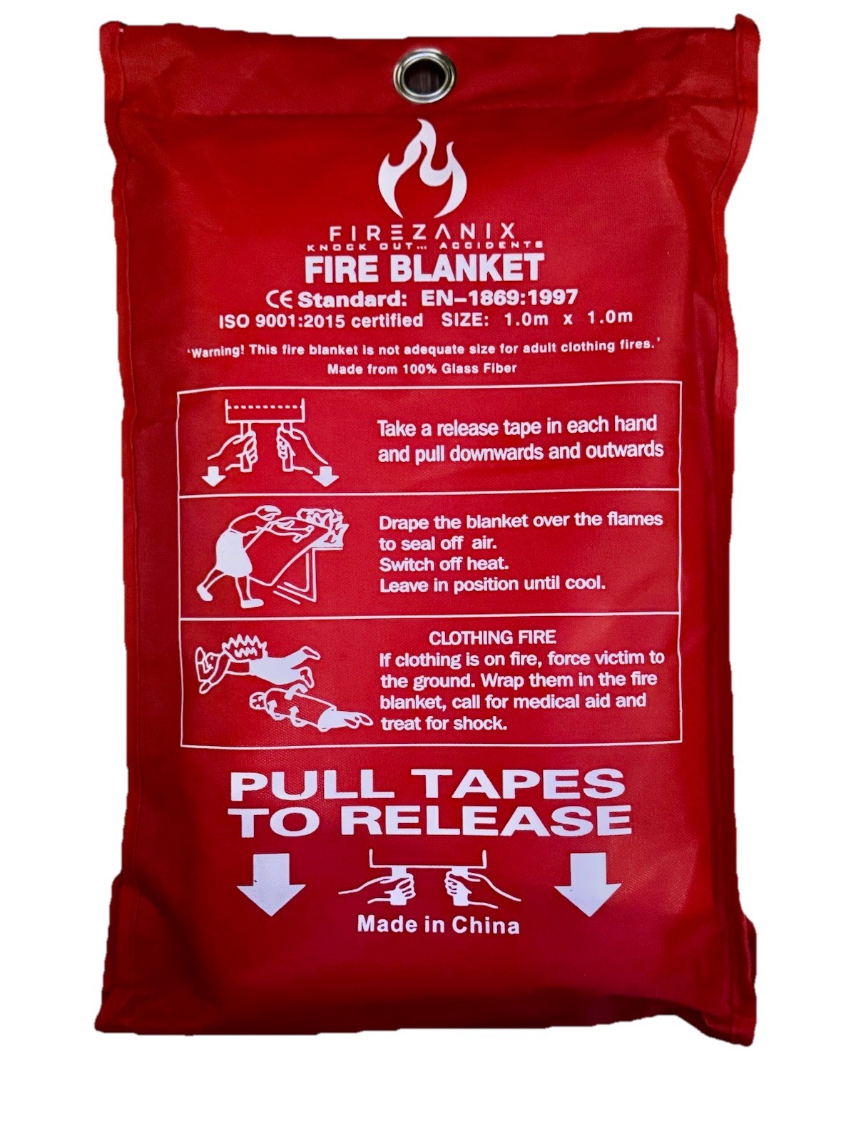 FIREZANIX Fire Blanket 2 Pack 40×40 Emergency Fiberglass Kitchen Safety