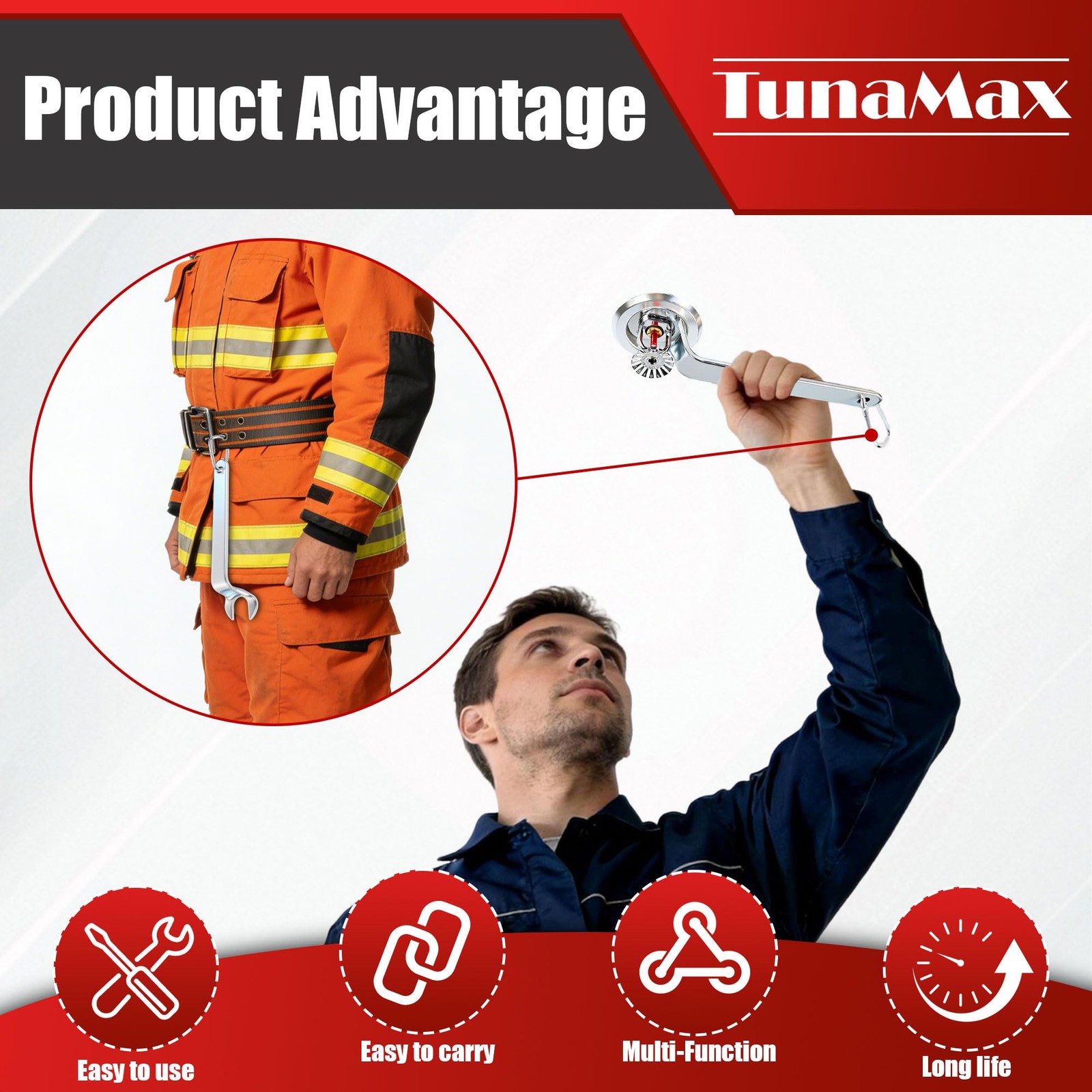 2 Pack Universal Fire Sprinkler Head Wrench 1/2″ SemiRecessed Concealed
