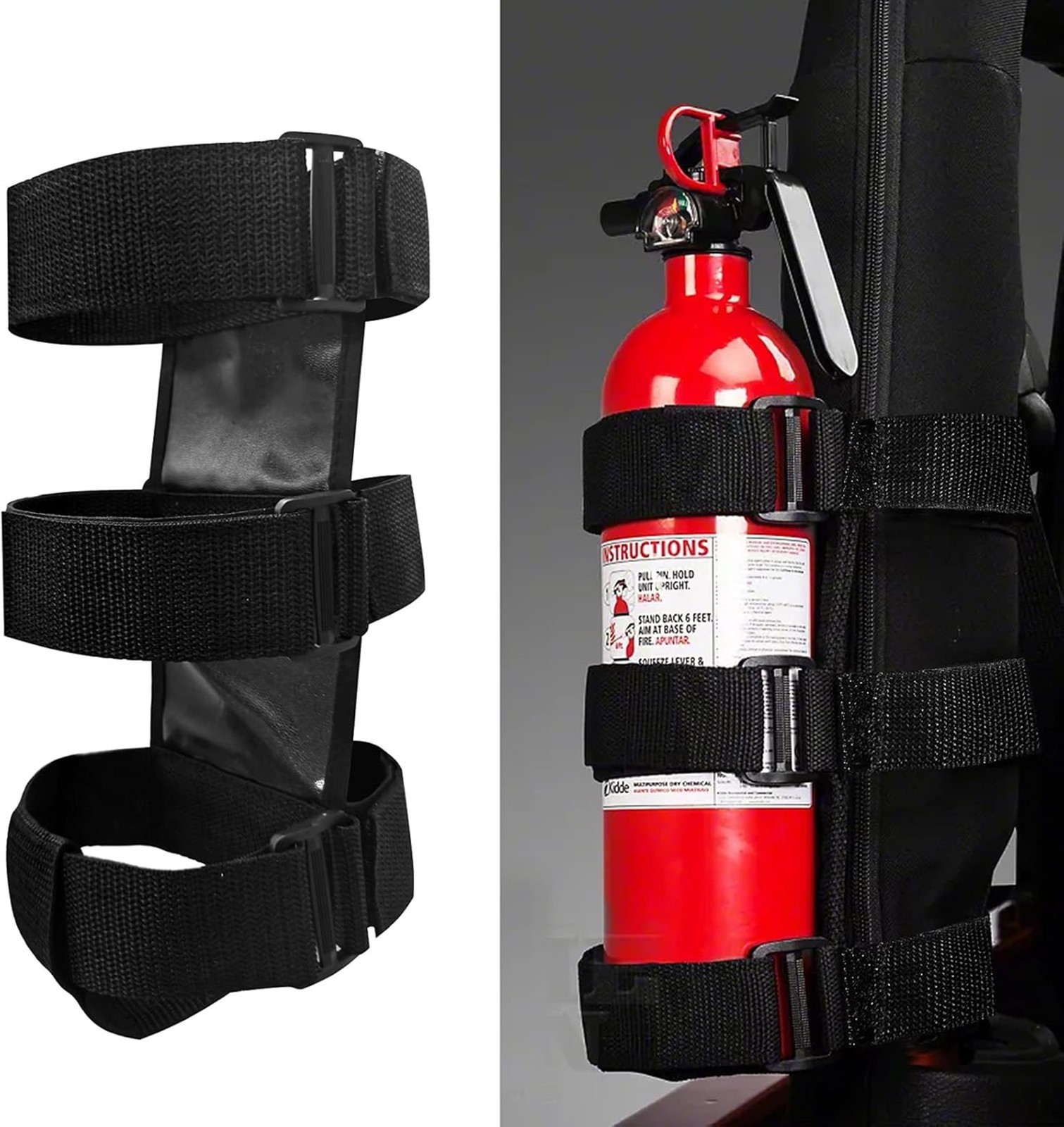 Roll Bar Fire Extinguisher Mount Holder for Jeep Wrangler Polaris RZR Can Am