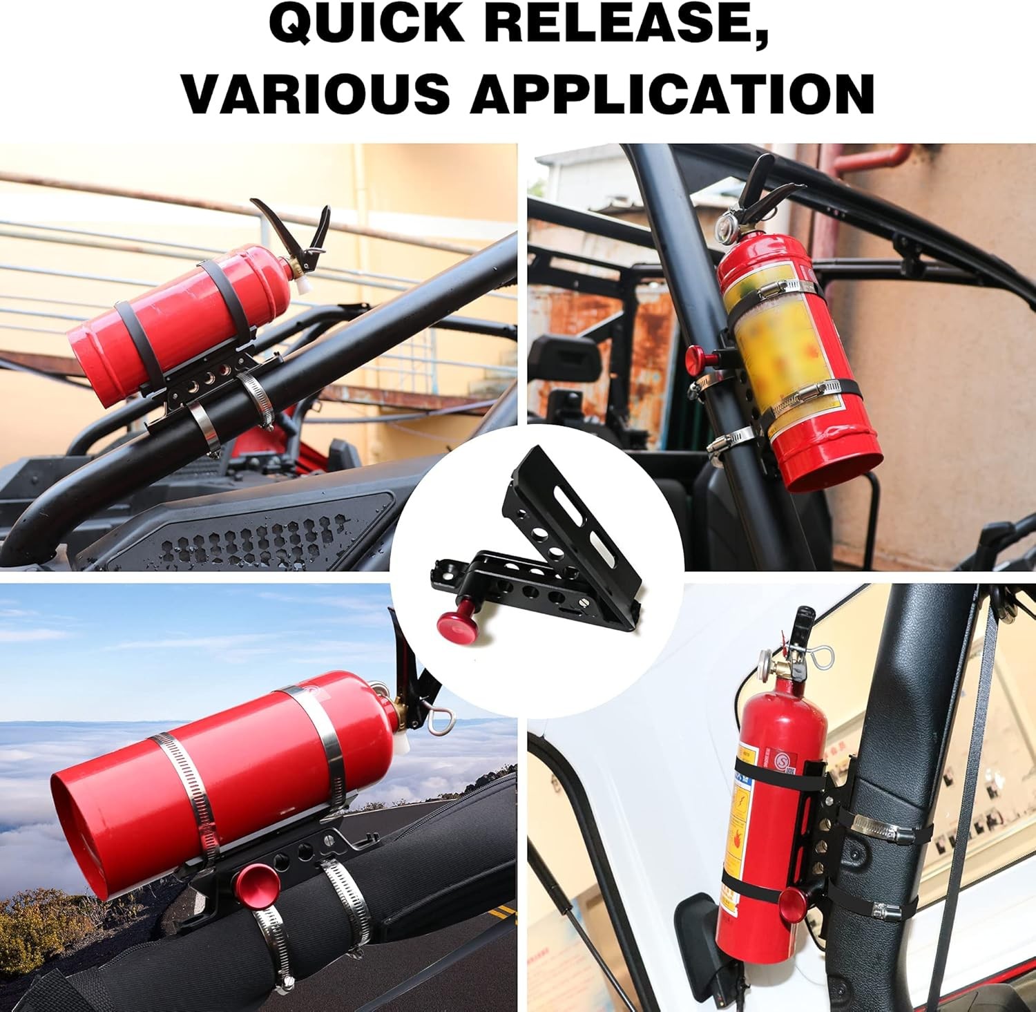 Adjustable Car Fire Extinguisher Holder Mount Bracket For Jeep Wrangler Yamaha
