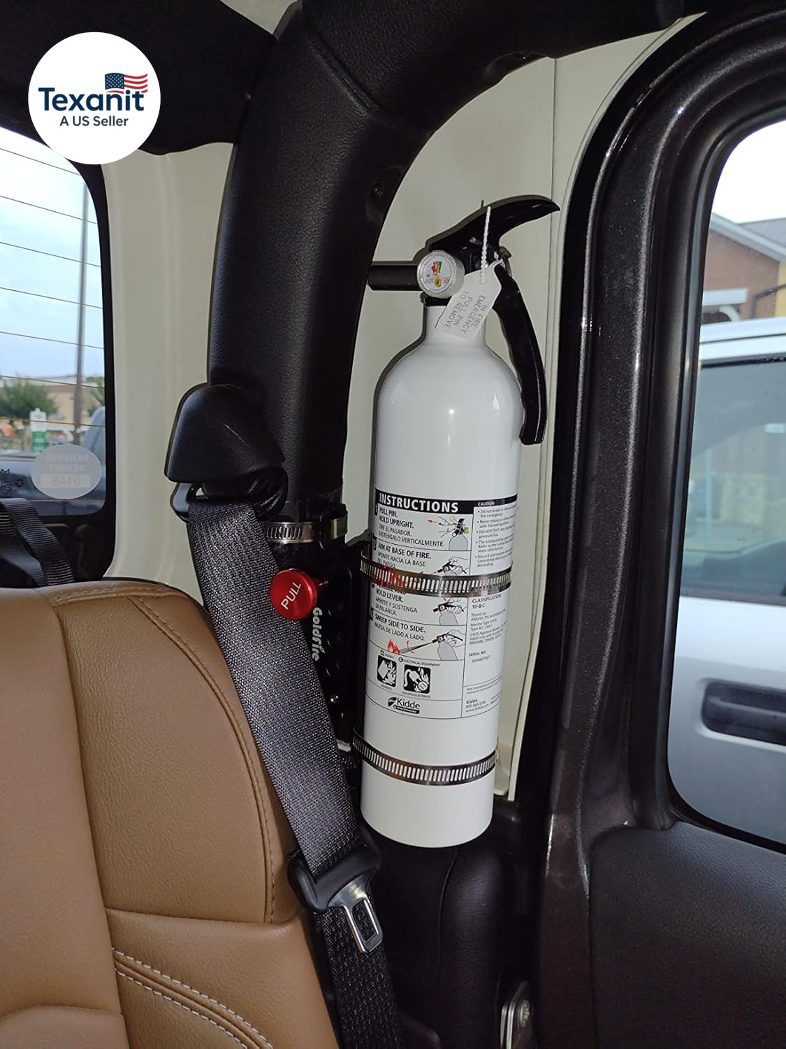 Universal Vehicle Adjustable Quick Release Roll Bar Fire Extinguisher Mount Hold
