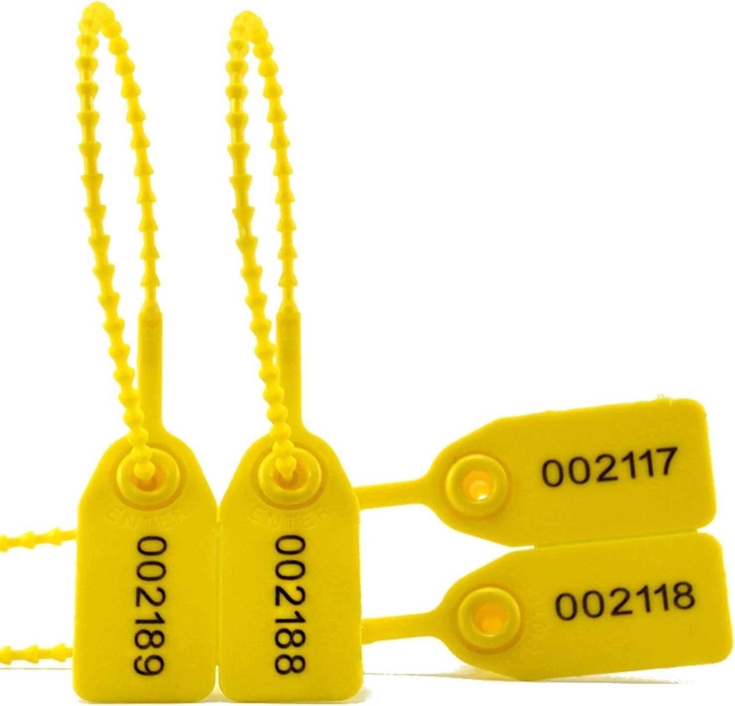 Yellow Plastic Tamper Seals 1000 Pcs – Numbered Security Zip Ties for Fire Ex…
