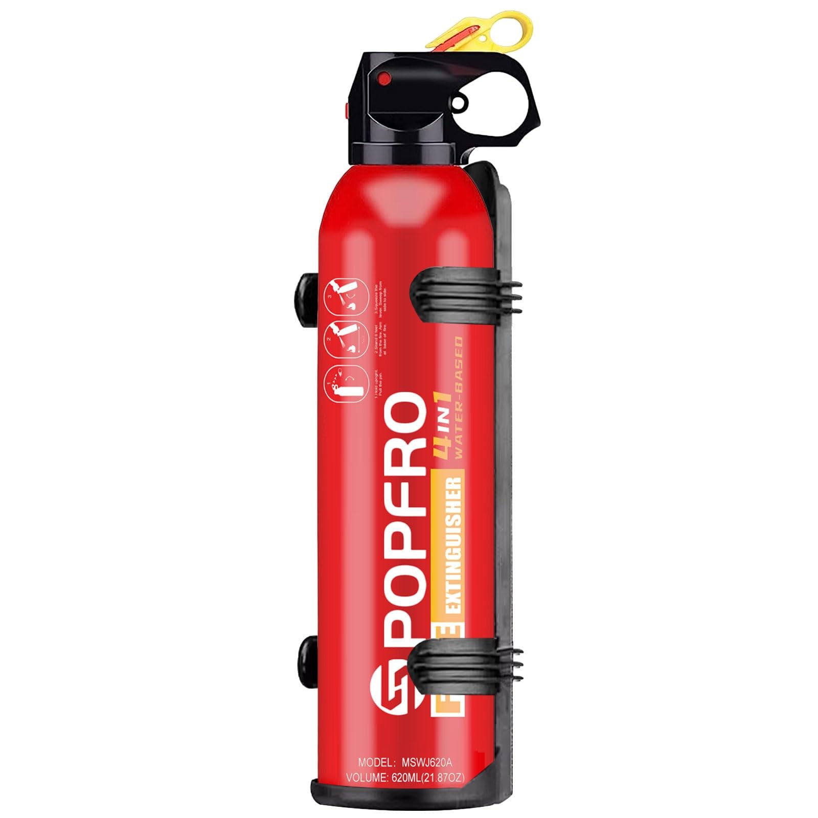 Portable Fire Extinguisher | 4-in-1 Small Fire Extinguisher for Home, Garage, Ki