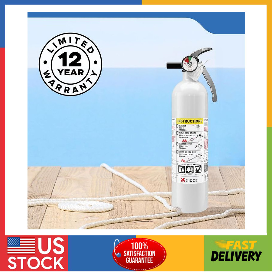 2 Pack Kidde Boat Fire Extinguishers, Single-Use 1A10BC, Reliable Safety