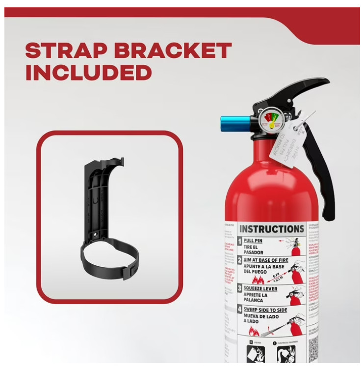 (2 pack) Kidde Fire Extinguisher for Vehicles, Single-Use, Dry Chemical, 5BC, St
