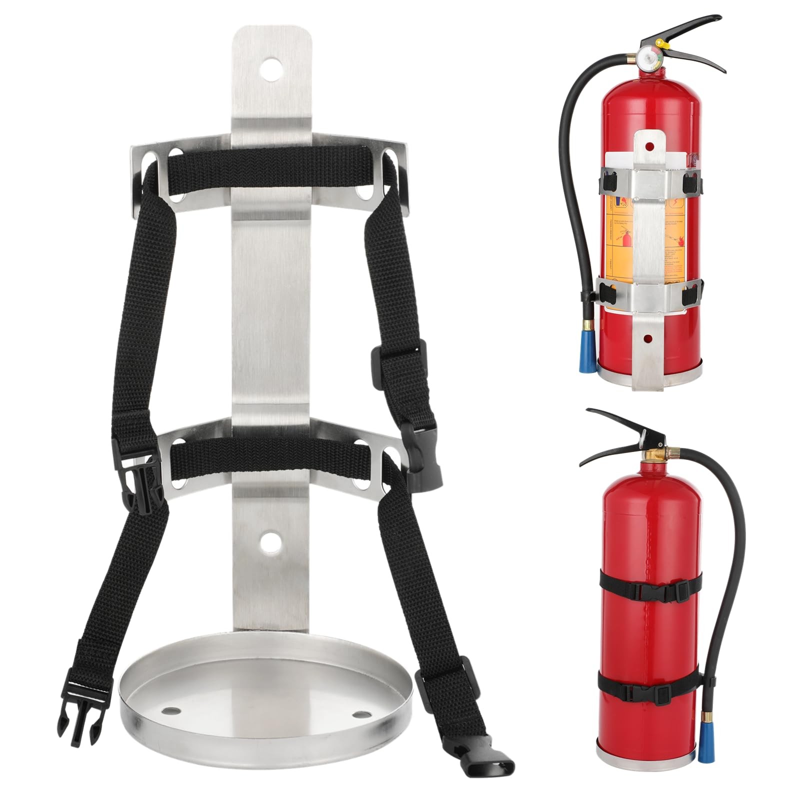Fire Extinguisher Metal Bracket, 304 Stainless Steel Mounting Bracket with Ad…