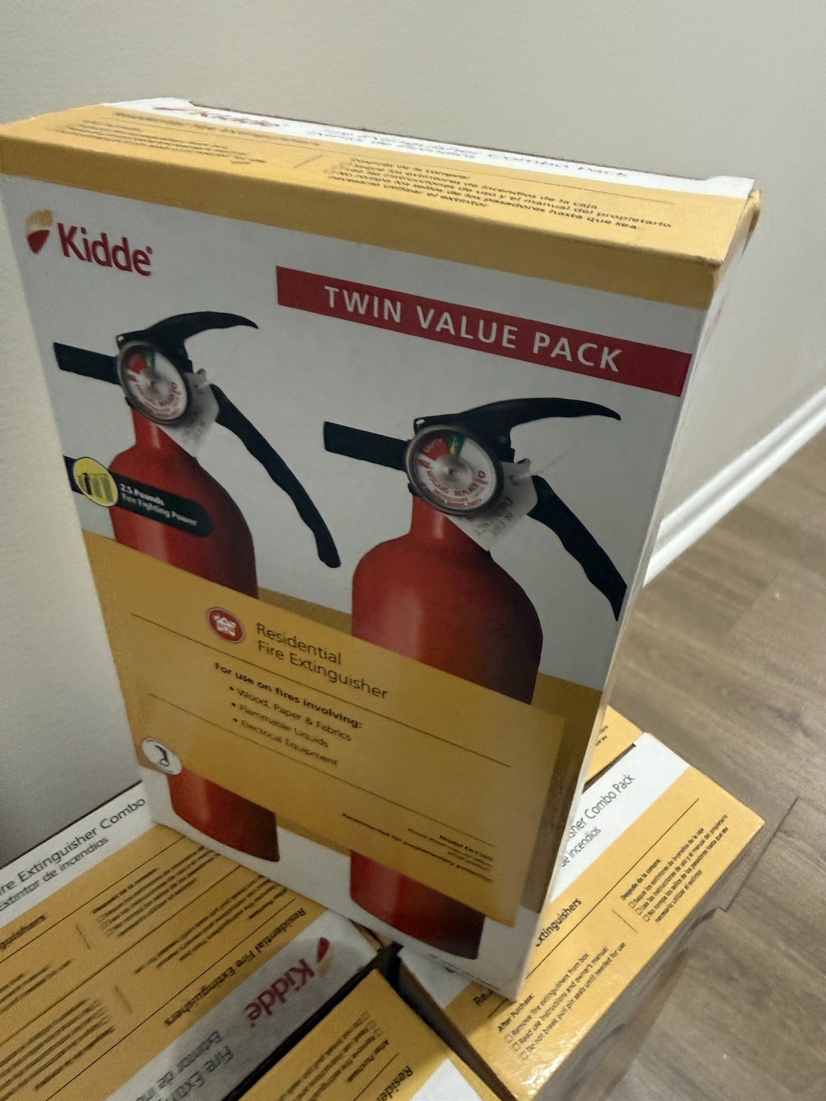 Kidde Fire Extinguisher Twin pack dry chemical powder Multipurpose Extinguisher