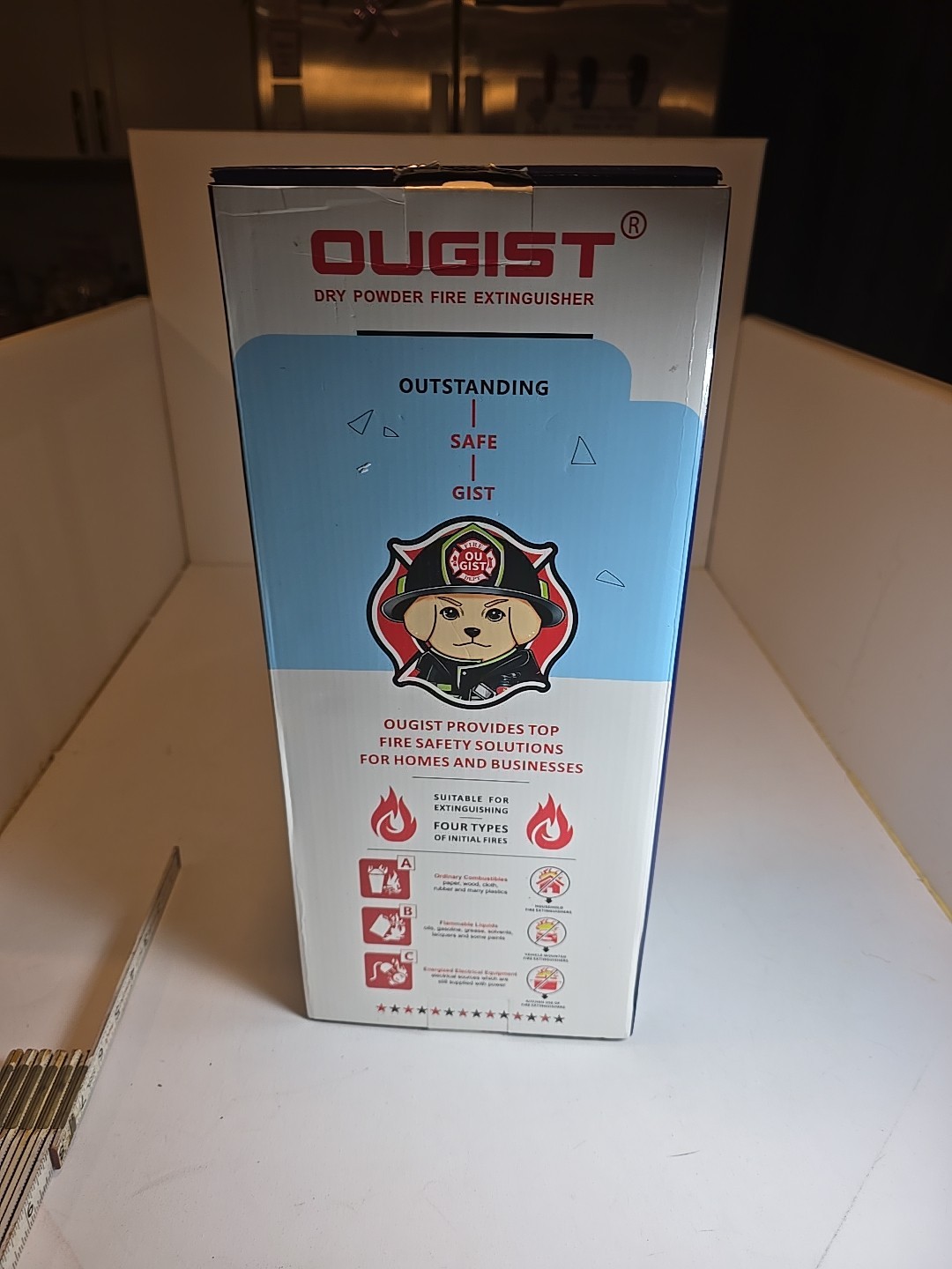 Ougist ABC Dry Powder Fire Extinguisher,2.2lb–1-A:10-B:C Rated,Fire Extinguisher