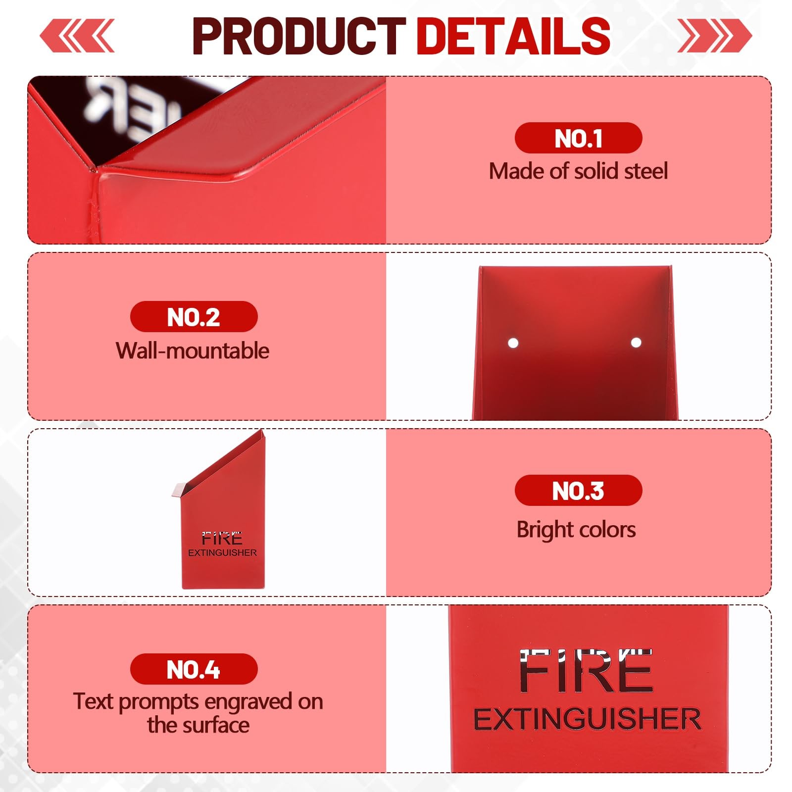 Fire Extinguisher Mount Wall Hook Bracket Includes Screws Fits 5lb Red