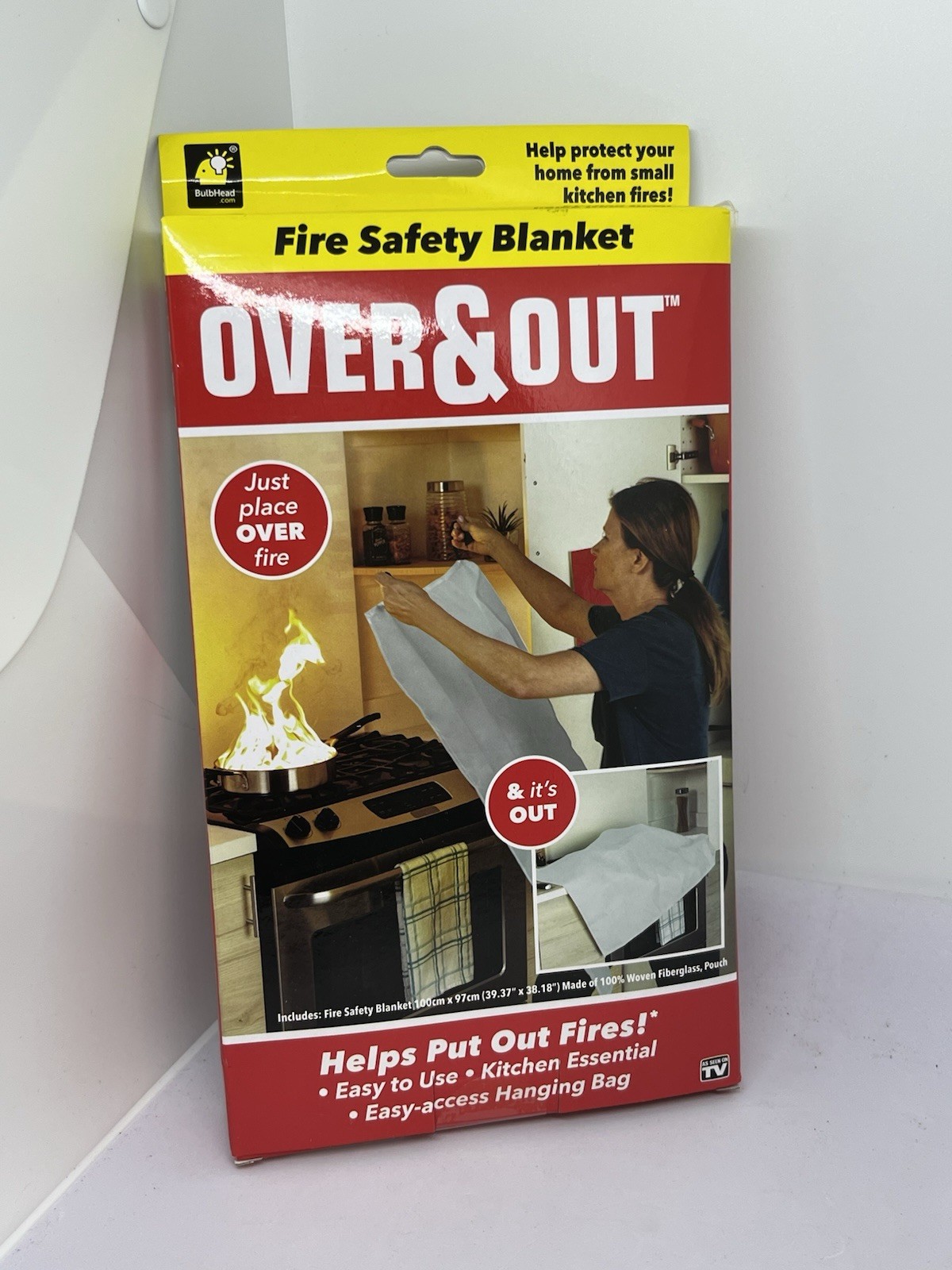 Fire Safety Blanket Over and Out (AS SEEN ON TV) 39.37″ x 38.18″