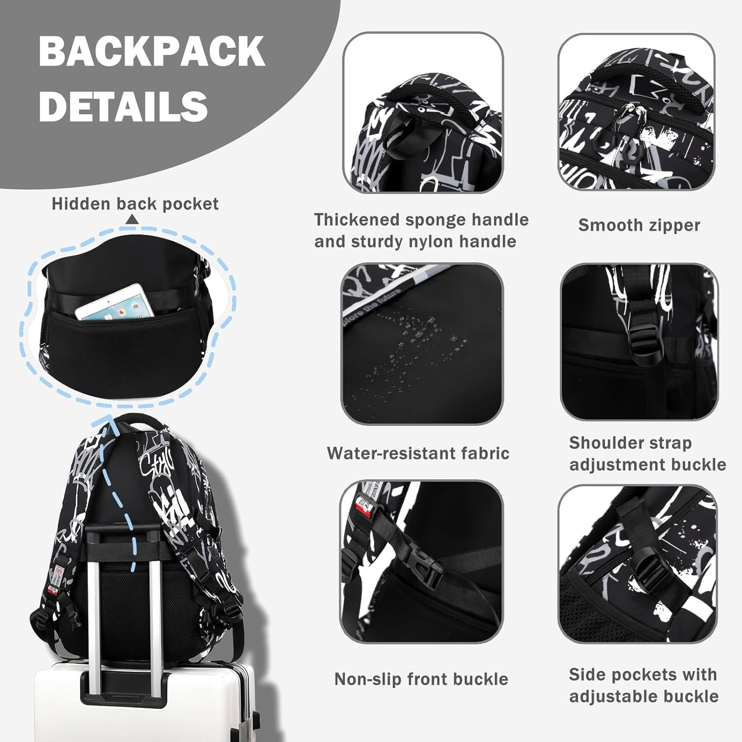 Kids School Backpack for Boys Casual Bookbags Elementary Middle School Bag Teens