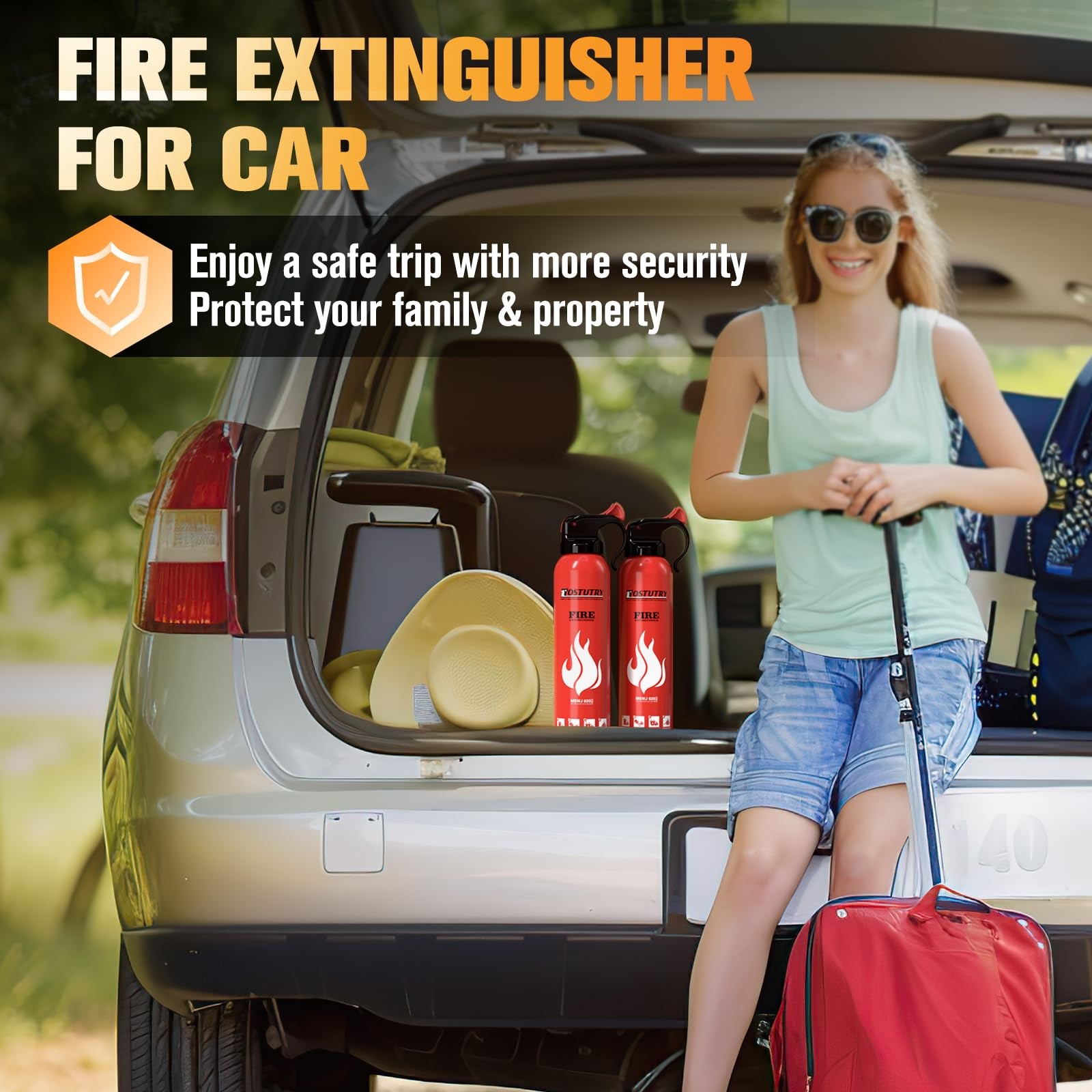 Upgraded 8-IN-1 Fire Extinguisher for Home Vehicle Car Kitchen Boat, Small Fi…