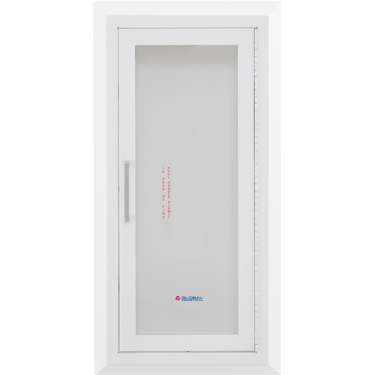 Global Industrial Fire Extinguisher Cabinet Semi-Recessed Fits 10 Lbs.