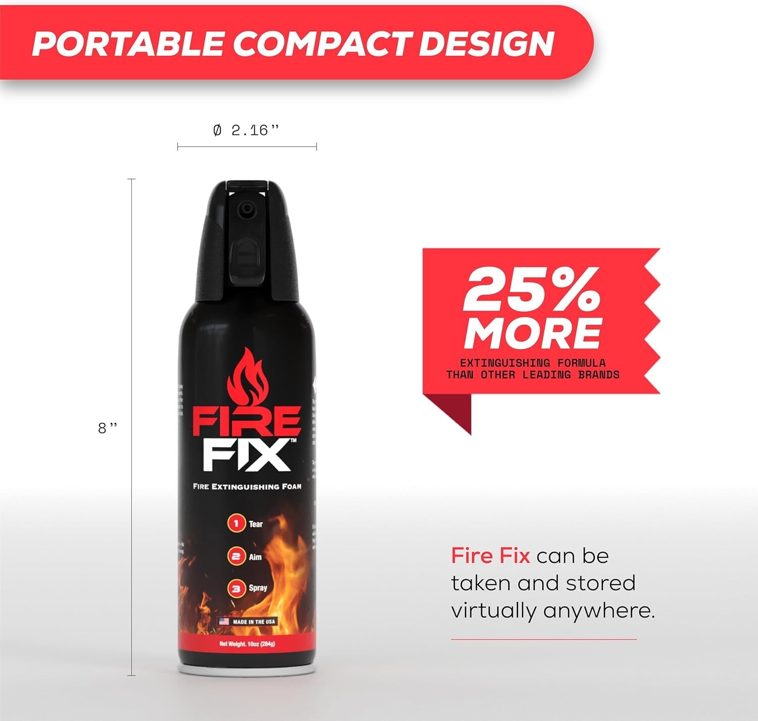 Fire Extinguisher for Home 1-Pack | Made in USA |Emergency Fire Spray …B28