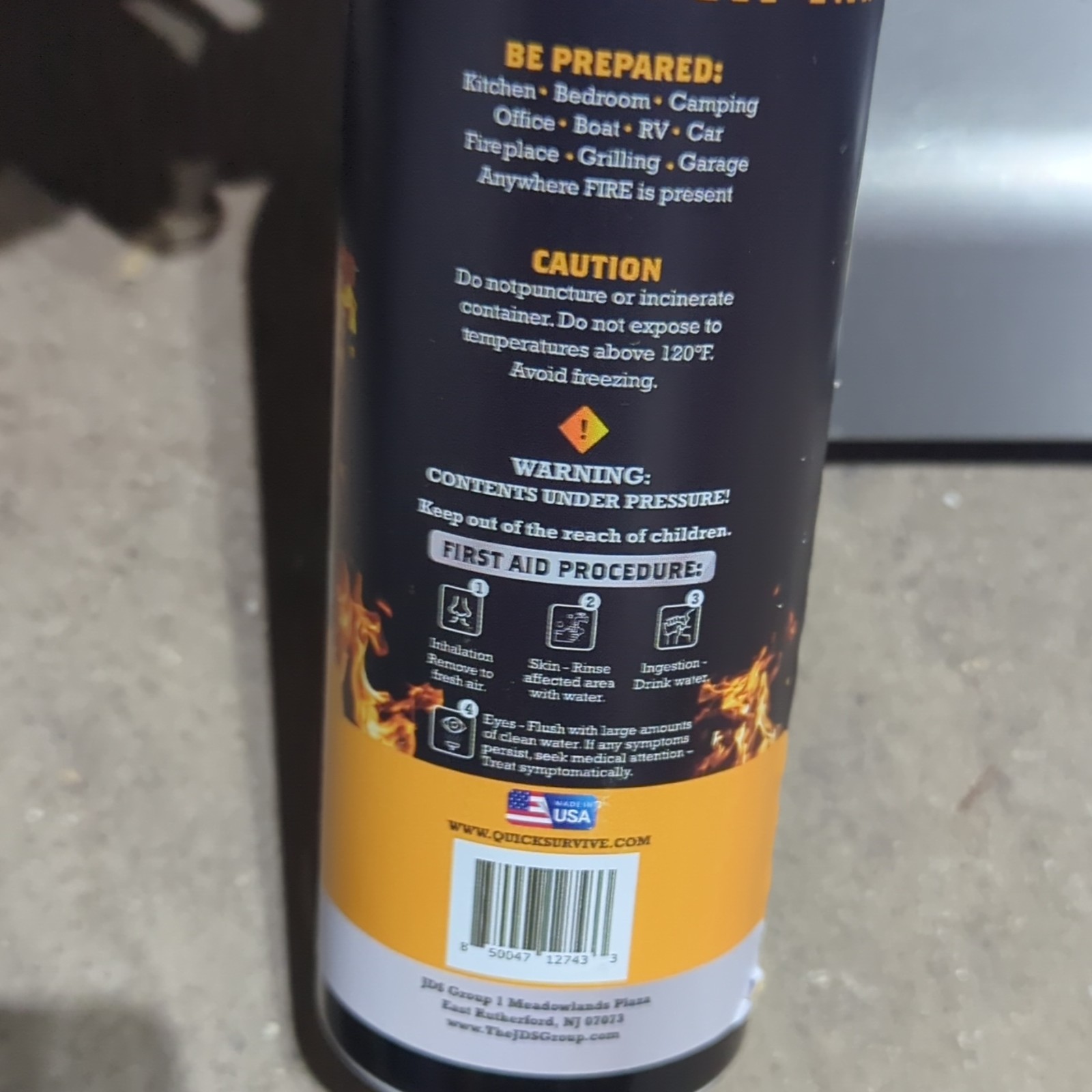 2 of QuickSurvive Multi-Purpose Fire Fighting Foam Spray Fire Extinguisher